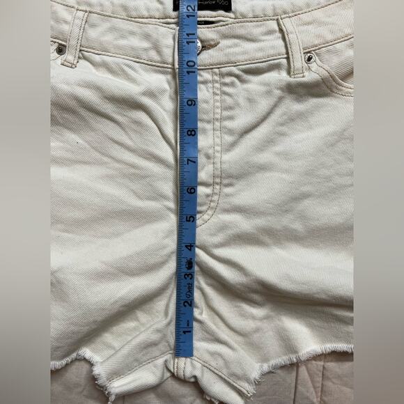 House of Harlow 1960 100% Cotton White High Rise Jean Shorts - 30 - Picture 4 of 8